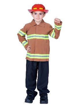 Halloween Stage Cosplay Costumes Masquerade Costumes Party Costumes Costumes Little Boy Firefighter Costumes