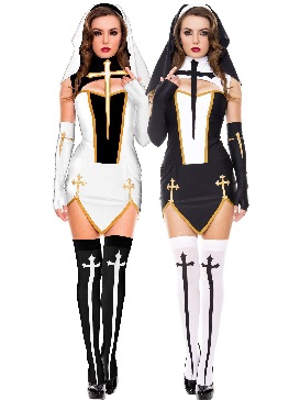Supply M-xl Cosplay Costume Nun Costume Halloween Nun Costume Nun Costume