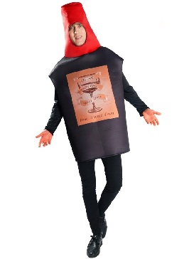 Supply Halloween Adult Men and Women Couple Funny French Wine Bottle Party Costume Spoof Bottle Cosplay Costume