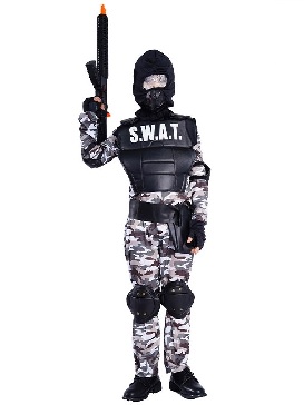 Children's Halloween Little Boysarmy Special Forces Costumes Boys: Swat Cosplay Costumes