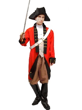 Supply Male Man Western Colonial General Cosplay Costume Red General Costume Samurai Medieval Party Cosplay Costume