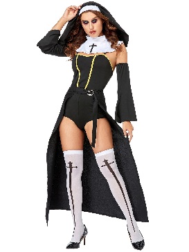 Supply M-xl New Style Halloween Nun Costume Halloween Costume Cosplay Stage Costumes Vampire Nun