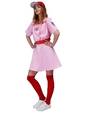 Supply Adult Girls Pink Baseball Costume Suit Casual Sports Costume Masquerade Cosplay Costume