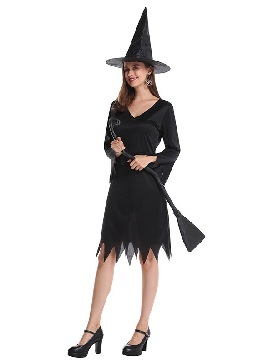 Halloween Big Girl Black Witch Costume Costume Costume