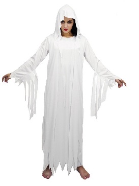 Supply Halloween Adult Women White Ghost Ghost Stage Show Costumes Big Female Halloween Cosplay Horror Robe