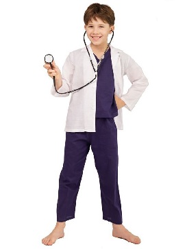 Children's Little Doctor Nurse Costume Costume Cotton White Coat Men and Women's Watches Show Costumes
