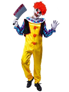 Halloween Adult Men Horror Murder Clown One-piece Costume Male Man Demon Clown Cosplay Costumes