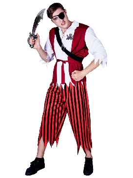 Male Man Pirates Cosplay Costume Halloween Carnival Pirate Captain Cosplay Costume Stage Show Costumes