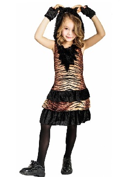 Kids Stage Show Costumes Halloween Carnival Little Tiger Dress Girl Costume