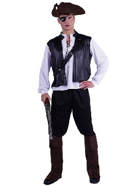 Halloween Adult Men Pirate Costume Male Man Pirate Captain Cosplay Costume Stage Show Party Costume