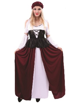 Big Lady Medieval Vintage Court Costume Dress Dress Costume Masquerade Halloween Costume Stage Costumes