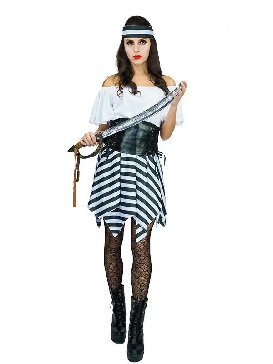 Halloween Adult Women Pirate Character Dress Up Party Costumes Show Costumes