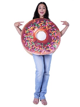 Adult Women Funny Donut Costumes Cosplay Parties Show Costumes Stage Costumes