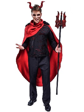 Halloween Adult Men Scary Demon Death Costume Male Man Fire Demon Cosplay Costumes