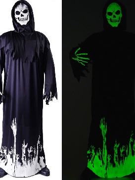 Halloween Costume Adult Men Luminous Sickle Stage Party Monster Costume Costume Suit Cosplay
