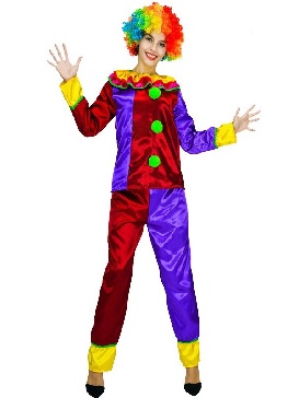 Big Girl Clown Costume Halloween Cosplay Costume Party Dress Masquerade Show Costumes Stage Costumes