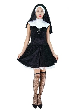 Halloween Adult Grand Friar Party Stage Costumes Show Costumes Cosplay Masquerade Nun Costumes