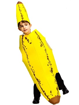 Halloween Kids Spoof Banana Costume Kids Rotten Banana Party Costume Cosplay Costume Stage Show Costumes