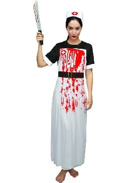 Halloween Adult Women Bloodstained Zombie Nurse Costume Costume Stage Costumes