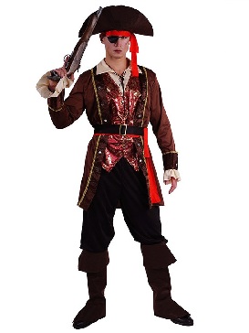 Supply Adult Big Men Pirate Suit Men Pirate Captain Party Costume Film Pirate Cosplay Costume