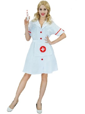 Adult Big Female Nurse Costume Stage Play Costume Party Costume