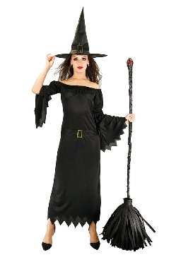 Adult Women Witch Cold Shoulder Stage Show Costumes Halloween Party Costumes Masquerade Costumes