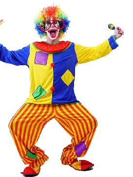 Adult Men Patch Funny Clown Costume Party Dress Costume Halloween Costume Stage Costumes Cos