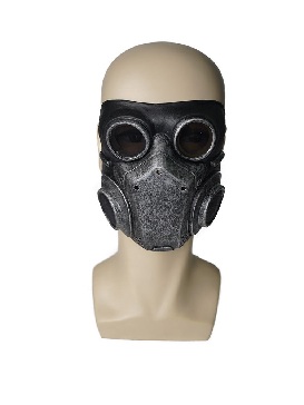 Metal Gas Latex Mask Personality Creative Half Face Stage Makeup Latex Mask
