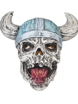 Supply Halloween Ugly Latex Mask Viking Helmet Skull Spooky Head Cover