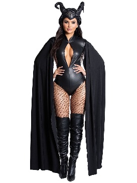 Halloween Witch Costume Cape One-piece Vampire Horn Sleeping Charm Masquerade Show Costumes