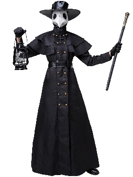 Medieval Steampunk-style Halloween Adult Plague Doctor Crow Long Beak Movie Show Costumes