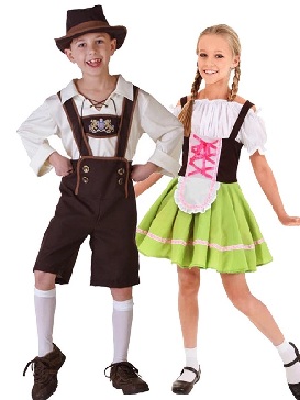 Boy Straps Girls Stage Show Costumes Kids Oktoberfest Costumes