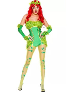 Female Green Forest Jumpsuit Stage Costumes Tree Demon Costumes Wizard of Oz Masquerade Halloween Costumes
