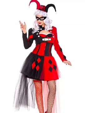 New Style Halloween Suicide Squad Clown Costumes Masquerade Circus Show Costumes