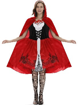 Thick Cape Plus Size Halloween Little Red Riding Hood Costume Adult Female Cape Game Costume