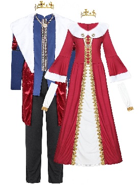 Ancient Roman Court Queen Queen King Costume Halloween Male Plus Size Couple Stage Show Costumes