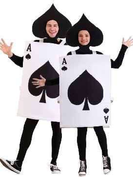 Halloween Poker a of Spades Onesuit Party Show Costumes Funny Cosplay Costume