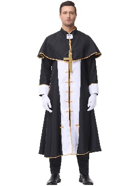 Men's Priest Costume Roman Wizard Costume Men's Robe Carnival Party Costume Halloween Costume
