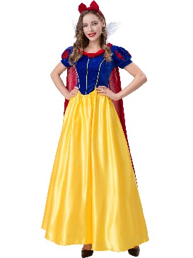 Snow White Queen Cloak Dress Fairy Tale Movie Cosplay Costume Halloween Costume