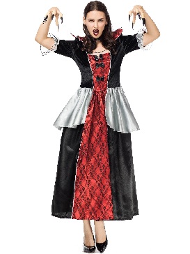 Halloween Ball Queen Costume Vampire Costume Cosplay Demon Drag Court Queen Costume