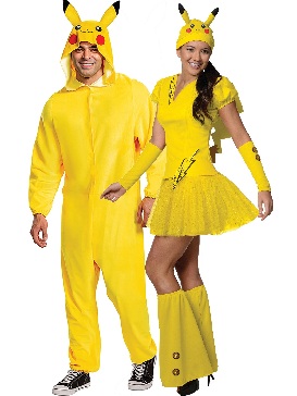 Men Women Couples Cosplay Costume Pikachu Costume Pokemon Cos Halloween Show Costumes