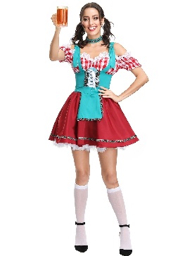 German Beer Costume New Style Halloween Costume Oktoberfest Maid Costume Bar Costume Boy Show Dress