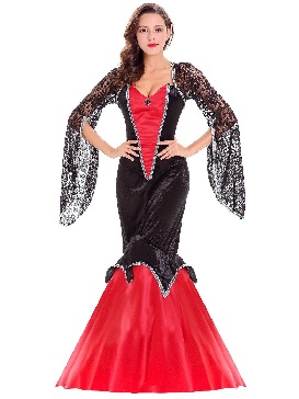 Halloween Vampire Ball Queen Costume Witch Costume Production Costume Cosplay Court Dress Dress Queen Costume