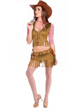 Ladies Bar Jazz Dance Western Cowboy Stage Show Costumes Cosplay Halloween Pirate Costumes