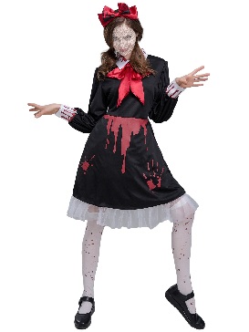 Halloween Carnival Show Horror Ceramic Doll Evil Blood Curse Doll Ghost Doll Evil Spirit Dark Magic