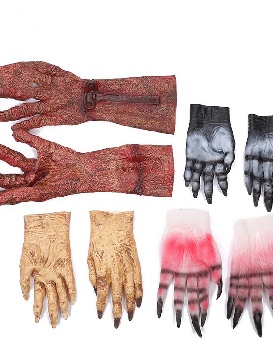 Halloween Makeup Party Whole Scary Zombie Blood Gloves Cosplay Devil Enamel Gloves