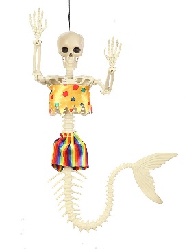 Halloween New Style Mermaid Skeleton 80CM Simulated Fish Skeleton Soft Rubber Movable Scene Arrangement