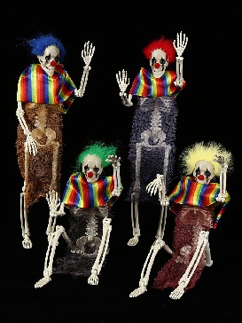 New Style Halloween Clown Skeleton Simulation Standing Fixed Bar Scene Setting