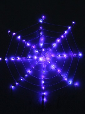 Halloween Decoration Luminous Spider Web Triangular Web Set Venue Decoration Big Spider Bar Decoration