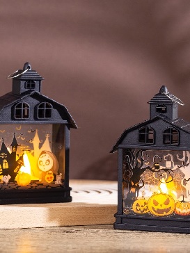 Halloween Costume Accessories Vintage Haunted House Night Light Jack-o'-lantern Skeleton Ornaments Creative Horror Atmosphere Party